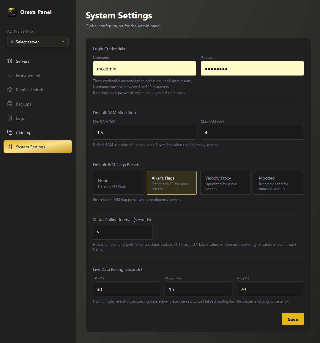 Proyecto: Orexa Panel